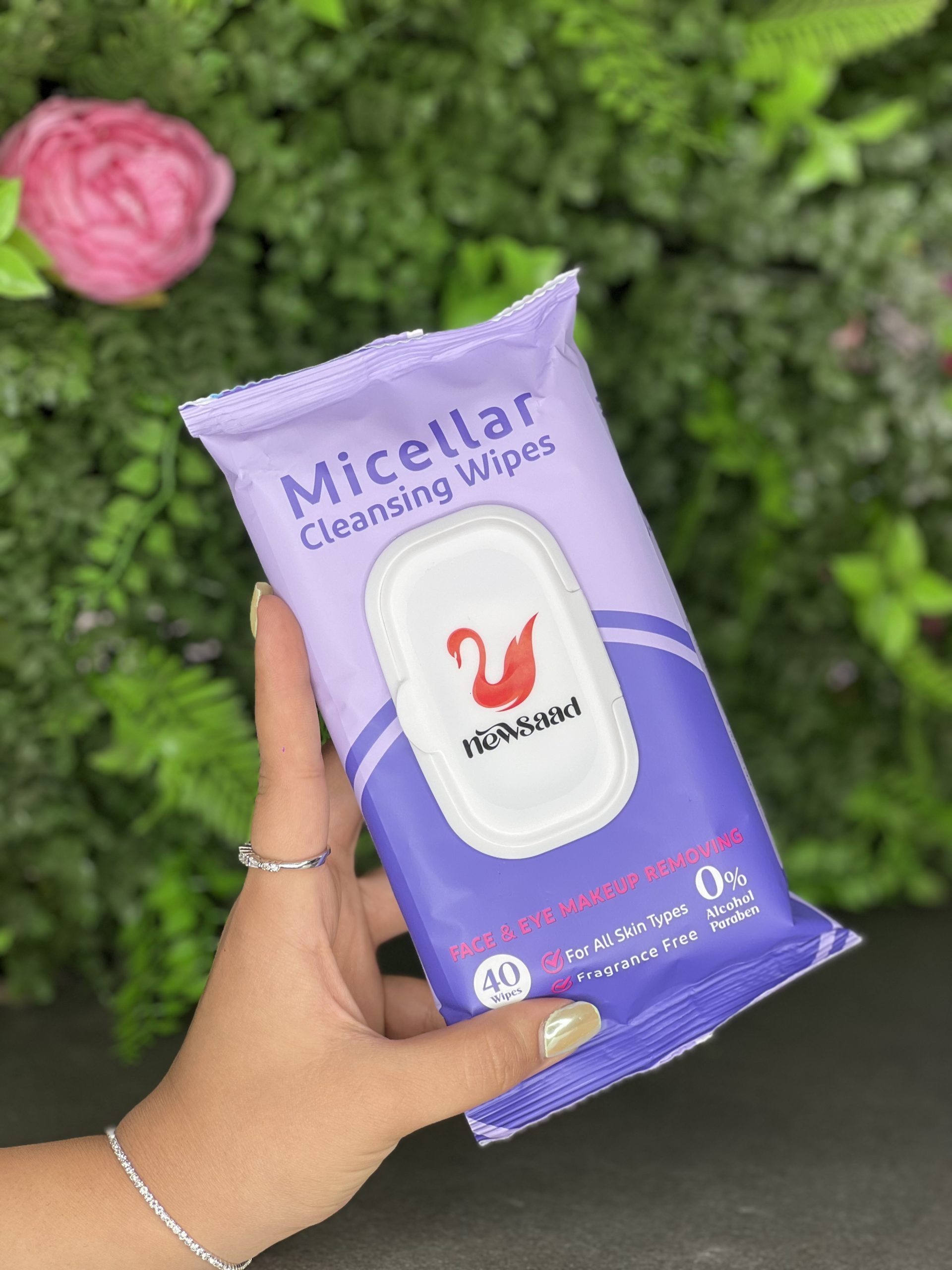 دستمال مرطوب ۴۰ برگی نیوساد مدل میسلار واتر